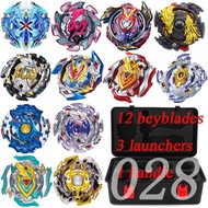 【In stock】 ♛『READY STOCK』Racing Set 8-12PCS Beyblade Burst Set 8-12gyros+2launchers+1handle+1 storage box Spinning Top T