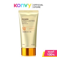 The Face Shop Power Long Lasting Sun Cream SPF50+ PA+++ 80ml ครีมกันแดดสูตรกันน้ำ กันเหงื่อ ระดับพร