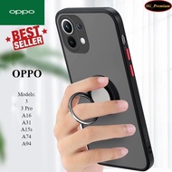 SG_Premium Frosted Matte Ring OPPO Reno 3 Pro A16 A31 A15S A74 A94 Case Casing Cover Phone Protector
