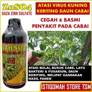 PROMO MURAH - Pupuk ZnSO4 GAZA ZINK SULFATE Organik Anti Patek Daun Kuning Keriting Cabe Layu Cabe Busuk Buah Akar dan Batang Cabe / Cabai – Obat Anti Layu Menambah bobot Cabai / Cabe Rawit Cabe Keriting Cabe Setan dll