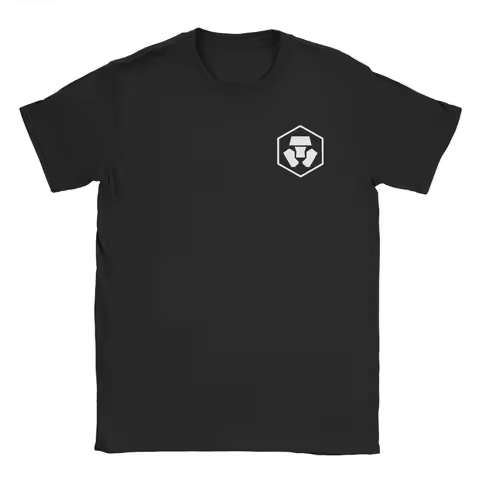 Crypto.com Coin cryptocurrency Logo T-Shirt Men Women Vintage Cotton Tees O Neck Short Sleeve T Shir