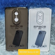 SoftCase Casing Xioami Redmi Note 4/4X Silicone Clear Black Transparent Space TPU Back Protector HP+