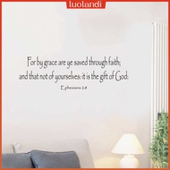 PVC Removable Quotes Bible Verse Psalm Ephesians Wall Stickers for DIY