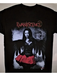Evanescence Official Band Logo T-Shirt - Amy Lee Gothic Lettering & Winged Emblem Design