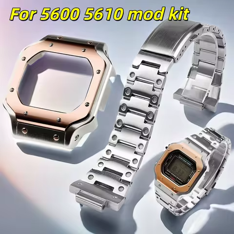 5600 5610 Metal Case Watch Band Mod Kit for Casio G-Shock 3299 DW5600 DW5610 GW-B5600 DW-5600 Replac