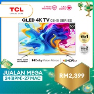 TCL 55" QLED 4K Google TV with 120Hz Dolby Vision Atmos HDR 10+ AMD FreeSync MEMC Gaming Mode 55C645