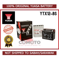 [DIJAMIN ORI] Yuasa YTX12-BS Battery 100% YUASA BATERI YTX12-BS/ KYMCO BATERI/SHIEVER 750/ GILERA / 