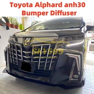 Toyota Alphard Anh30 2016-2023 Front Bumper Diffuser Lip Wrap Angle Splitters Rear Skirt Black &amp; Carbon