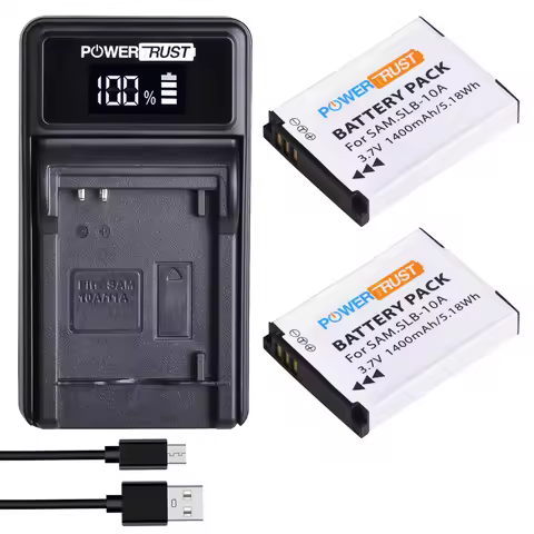 SLB-10A SLB10A SLB 10A Battery + LED USB Charger for Samsung EX2F HZ15W SL202 SL420 SL620 SL820 WB15