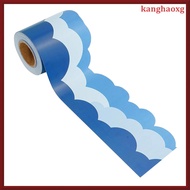 📎 1 Roll Scalloped Cloud Shape Classroom Style Bulletin Board Stickers Trim 19.7x3in