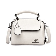 【A Great】 Retro Genuine Leather Boston Bag Versatile Mom Style Crossbody Single Shoulder Handbag Pil