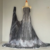Abstract Print Organza Fabric