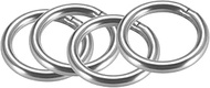 uxcell 201 Stainless Steel O Ring 30mm(1.18") Outer Diameter 4mm Thickness Strapping Welded Round Ri