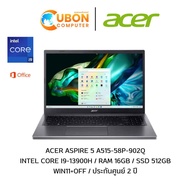 ACER ASPIRE 5 A515-58P-902Q NOTEBOOK (โน๊ตบุ๊ค) INTEL CORE I9-13900H / 16GB / 512GB / WIN11+OFF / ปร