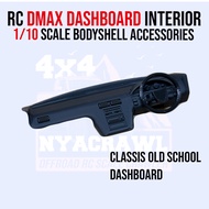 RC DMAX Dashboard Interior Oldskool Custom Car 1/10 Scale 1:10 Crawler Trucks Drift Motor Boat Size 