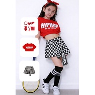 GLEEN kpop korean style dance suit for girls, sports outfit, ages 3-14 years