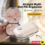 Portable Weekly Pill Organizer - 7-Day 3-Meal Medicine Dispenser with Sealed Moisture-Proof Compartm