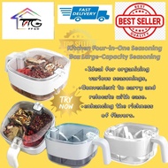 4 IN 1 Seasoning Box Spice Rack Condiment Jar Salt Storage Containers Spices Organiser Canister with