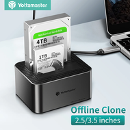 Yottamaster Dual Bay สถานีเชื่อมต่อฮาร์ดไดรฟ์โคลนออฟไลน์ 2.5 3.5 นิ้ว HDD SSD เป็น SATA 3.0 ฮาร์ดไดร