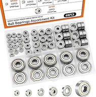 Dianrui 68 PCS 693ZZ/ 623ZZ/ 624ZZ/ 685ZZ/ 687ZZ/ 627ZZ Ball Bearings Assortment Kit, Small Bearings