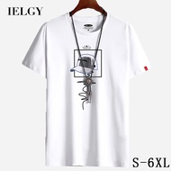 IELGY【S-6XL】Cotton Short-sleeved T-shirt men's summer new round neck  loose large size shirt