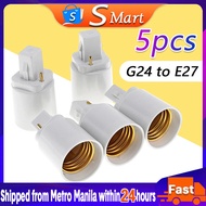 1/5pcs G24 To E27 2 Pin Lamp Socket Adapter