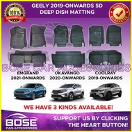 ♒ ☼ ● 5D Deep Dish for Geely Okavango / Coolray / Emgrand 2019 - 2023 Deep Dish Car Matting High Qu