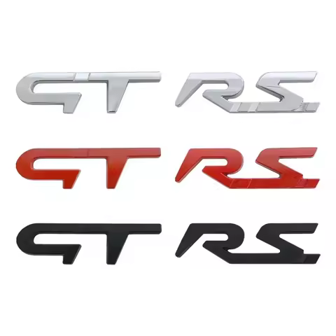 3D Metal GT RS Sport Logo Car Rear Trunk Emblem Badge Sticker for Renault Logan Clio Megane Kangoo 1