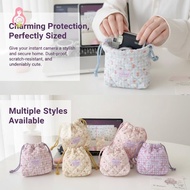 [DPGT] 1 PCS Ins Cute Quilted Cotton Camera Bag, Soft Shoproof Dustproof Storage Pouch For CCD Camer