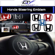 Honda City/Civic/Jazz/CRV/Accord Steering Emblem Honda Accessories Honda Logo