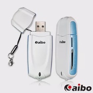 aibo USB 3.0 可攜式超高速讀卡機藍白