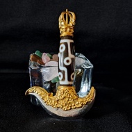 Natural Genuine Tibetan Dharma Item Old Dzi Bead Agate Stone Vajra Kartika Dakini Knife / 天然西藏密宗老天珠玛