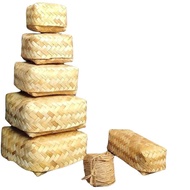 Bamboo baskets 5 pairs size 20x20x8cm 15x15x8cm 16x16x8cm 18x18x8cm 25x25x8cm 20x30x8cm