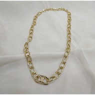 Titanium cline necklace with gold chain