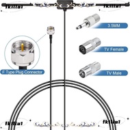 FKILA Radio Antenna, Universal 75Ohm FM Dipole Aerial, Portable Stereo Plug Play Aerial Connector Ho
