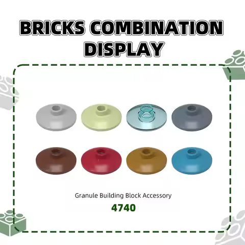 Wange 4740 50g/192PCS Circular 2x2 Disc Building Blocks Moc Loose Parts Compatible with Bricks DIY C