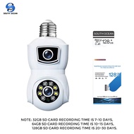 SouthOcean 4MP Dual Lens CCTV Camera V380 Pro CCTV E27 Bulb WiFi PTZ Camera Wireless Wifi CCTV Camer