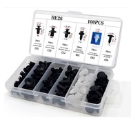 【DealsForYouDays】HE26 100-Piece Universal Automotive Expansion Screw Clip Set (6 Types: C05,C20,C32,