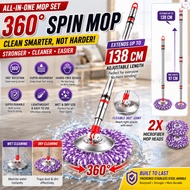 🇲🇾 PREMIUM Stainless Steel Rotating Spin Mop Handle Batang Mop Boleh Laras & Pusing | 不锈钢伸缩拖把杆 | Ant