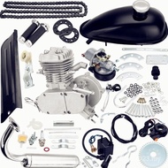 50cc Engine Modified Two-Stroke Gasoline Engine Bicycle Full Set Engine 80cc Silver PK80 TCIT