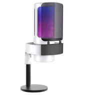 ECILY ไมโครโฟนตั้งโต๊ะคอมพิวเตอร์ USB RGB Esports บันทึกเสียงเกมคอนเดนเซอร์ไมโครโฟน