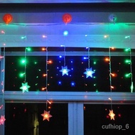 XY^LEDSnowflake Curtain Light Ice Strip Light Christmas Decoration Light Festival Decoration Snowflake Colored Light Fes