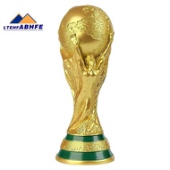 2022  Soccer Ball, 2022 Qatar  Trophy Full Gold Plated Resin  Cup Model Souvenir 9cm
