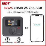 ISDT 405AC 60W Smart Charger GaN Battery Charger AC 100~240V lPS Screen APP Control For LiFe LiHv Li