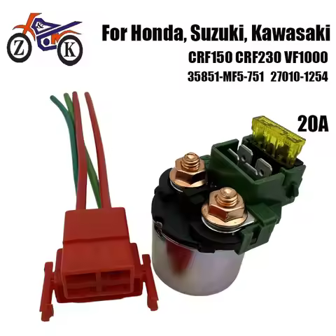 Motorcycle Starter Solenoid Relay for Honda CRF150 CRF230 VF1000 35851-MF5-751 Replacement Starter R