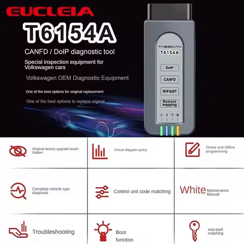 EUCLEIA T6154A supports CANFD pk Red 6154 and 5054A special inspection support ODIS-S25 Engineering 