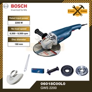 Bosch 7" GWS 2200 Angle Grinder 2200W M14 Mesin Elektrik Pengisar Sudut Pemotong Besi Mesin 06018C00