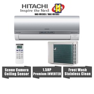 Hitachi Air Conditioner (1.5HP)Premium Vector DC Inverter Frost Wash Scene Camera Sensor AirCond RAS-VX13CJ / RAC-VX13CJ