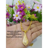 Acc Gold Plated Crystal Necklace Gold Plated Crystal Necklace K22