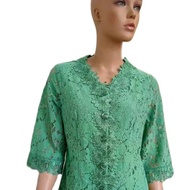 Atasan/blus brokat premium Lauren/cz kancing depan